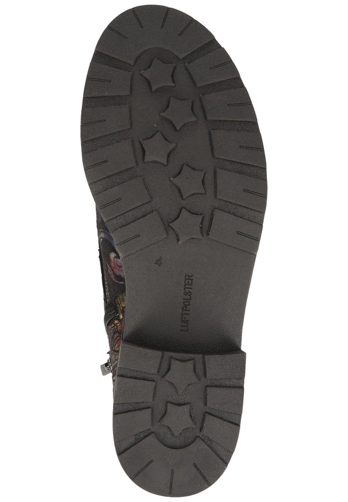 ara Stiefelette Lederimitat Schwarz Multi