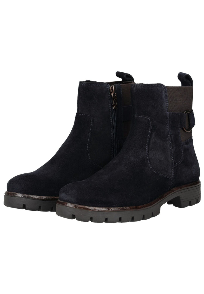 ara Stiefelette Veloursleder Blau Warmfutter