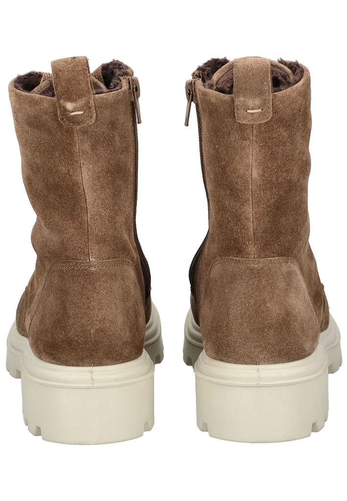 ara Stiefelette Veloursleder Braun/Beige Warmfutter