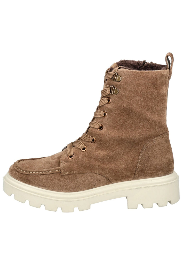 ara Stiefelette Veloursleder Braun/Beige Warmfutter