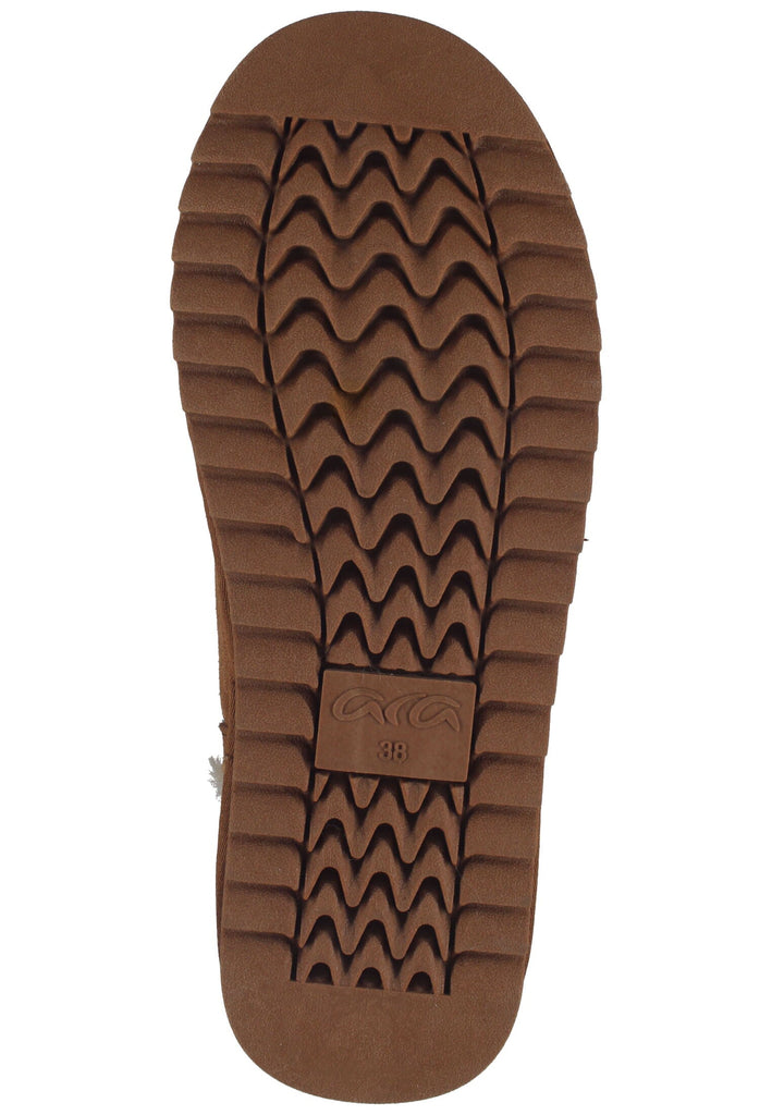 ara Stiefelette Veloursleder Cognac Warmfutter