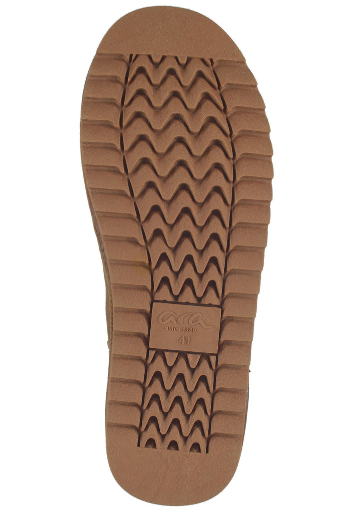 ara Stiefelette Veloursleder Cognac Warmfutter