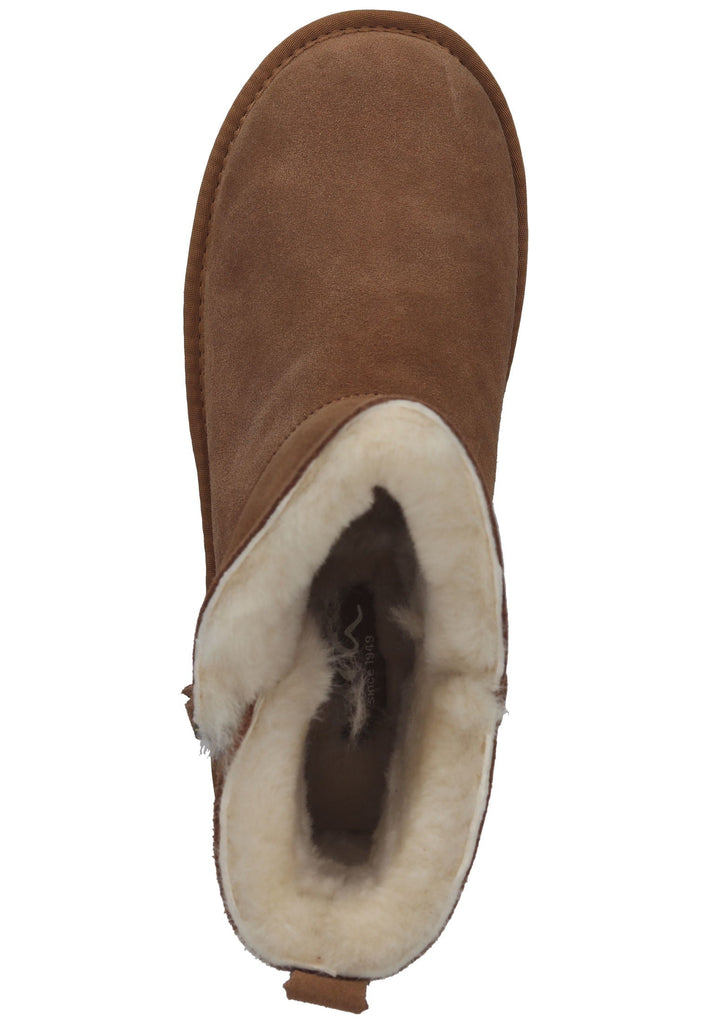 ara Stiefelette Veloursleder Cognac Warmfutter