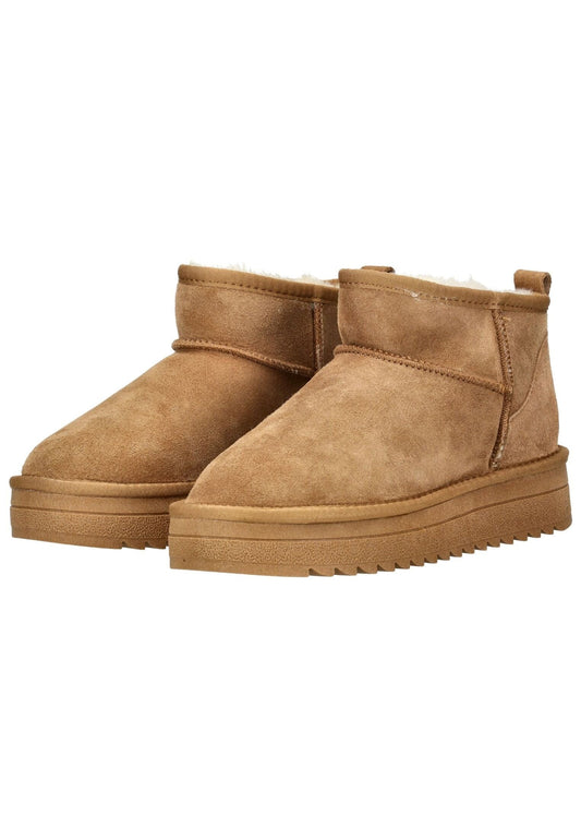 ara Stiefelette Veloursleder Cognac Warmfutter