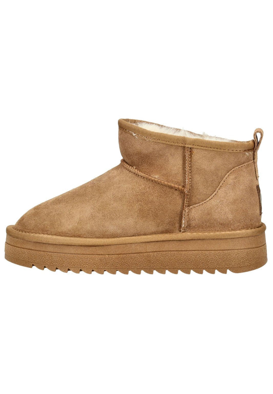 ara Stiefelette Veloursleder Cognac Warmfutter