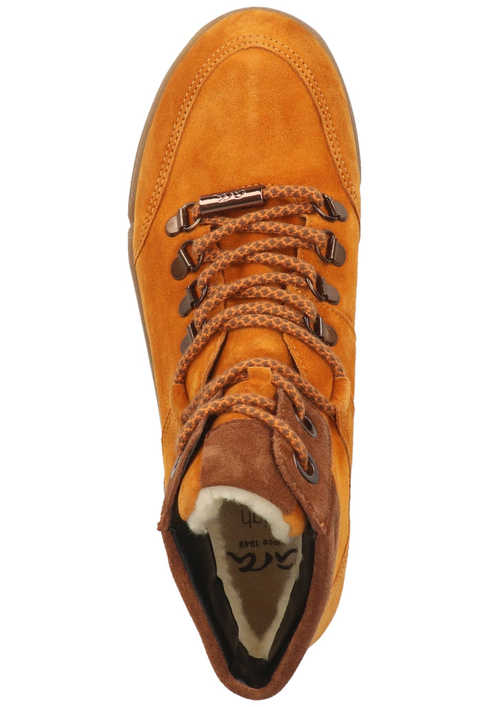 ara Stiefelette Veloursleder Curry Warmfutter