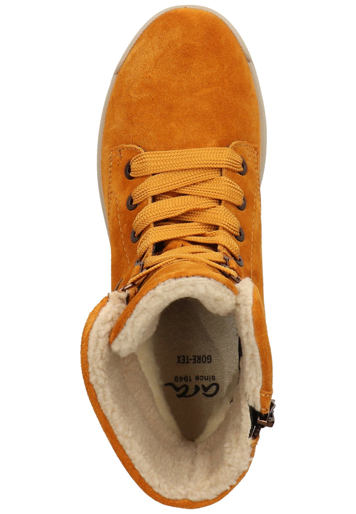 ara Stiefelette Veloursleder Curry Warmfutter