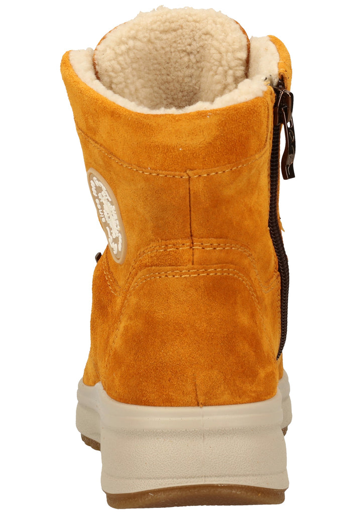 ara Stiefelette Veloursleder Curry Warmfutter