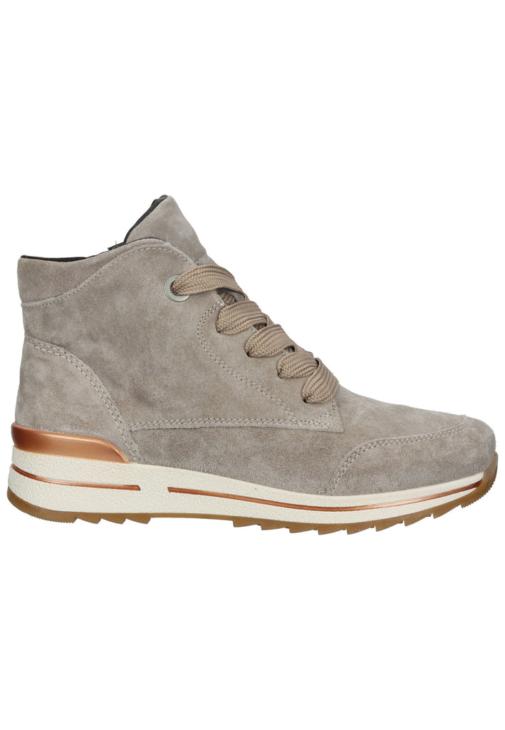 ara Stiefelette Veloursleder Dunkelbeige Warmfutter