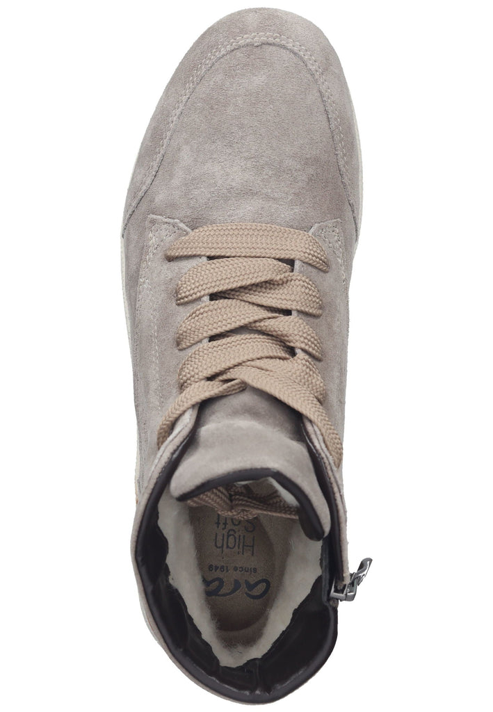ara Stiefelette Veloursleder Dunkelbeige Warmfutter