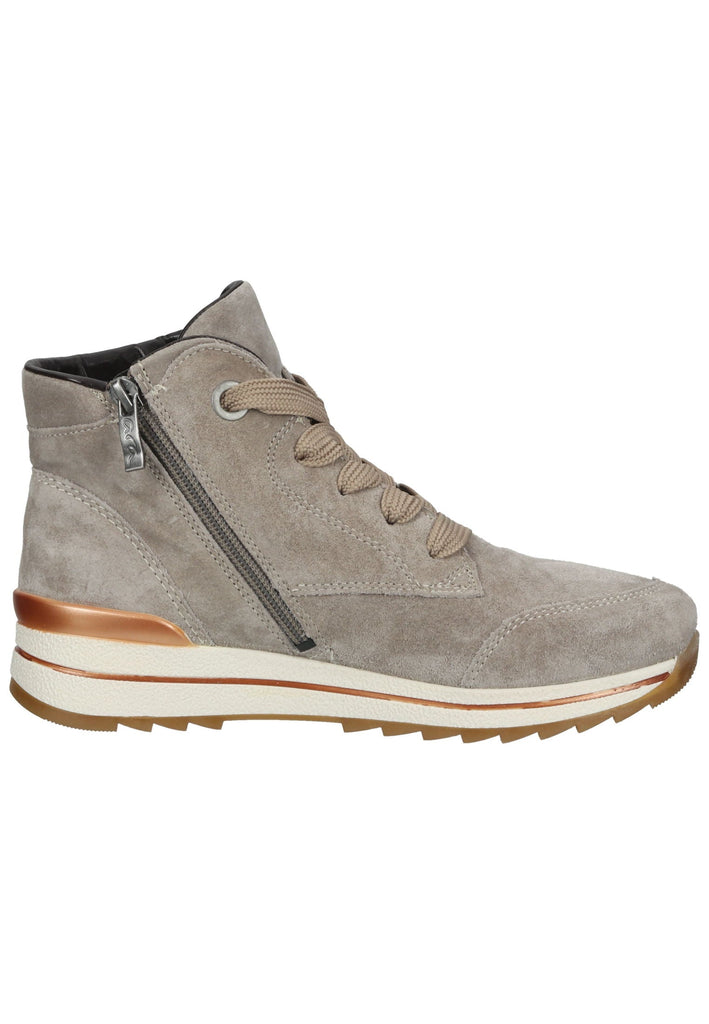 ara Stiefelette Veloursleder Dunkelbeige Warmfutter