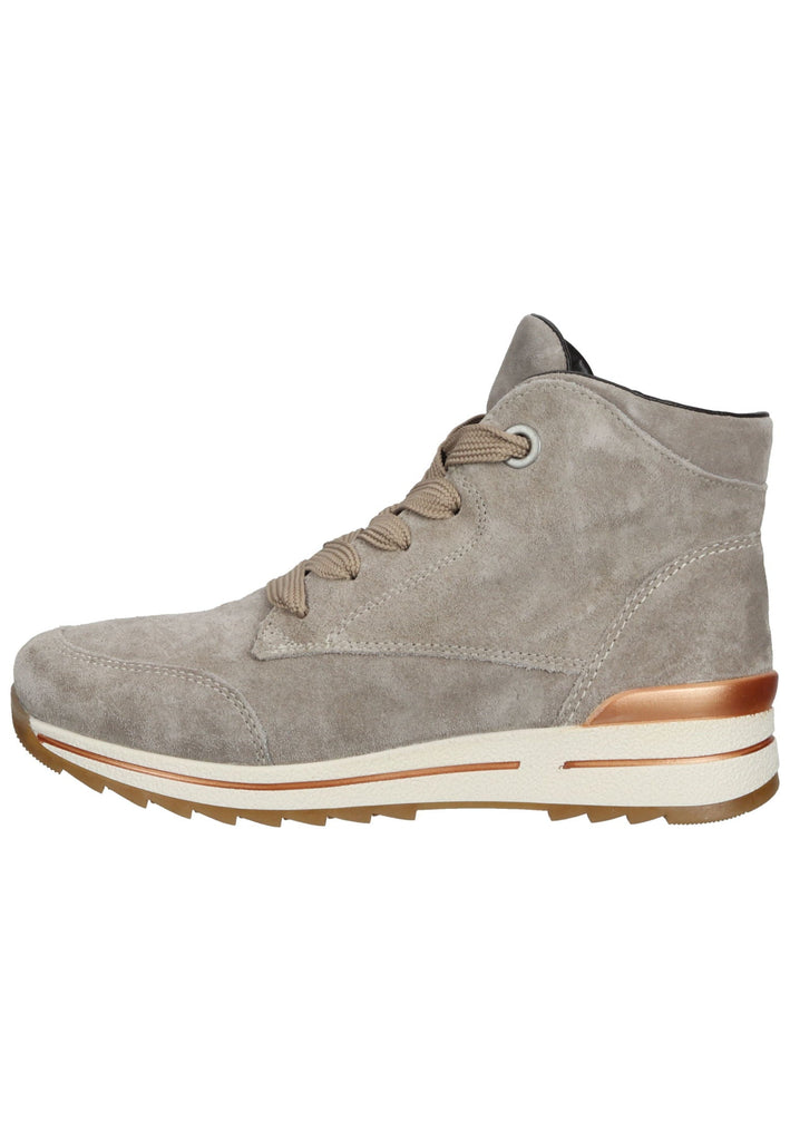 ara Stiefelette Veloursleder Dunkelbeige Warmfutter