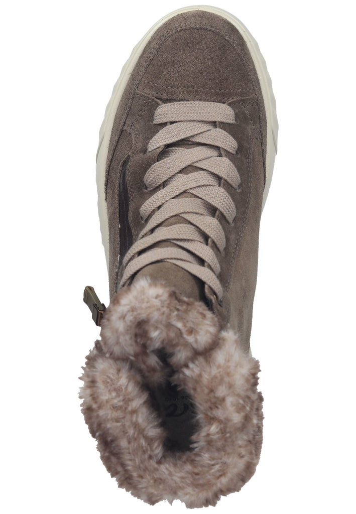 ara Stiefelette Veloursleder Dunkelbraun Warmfutter