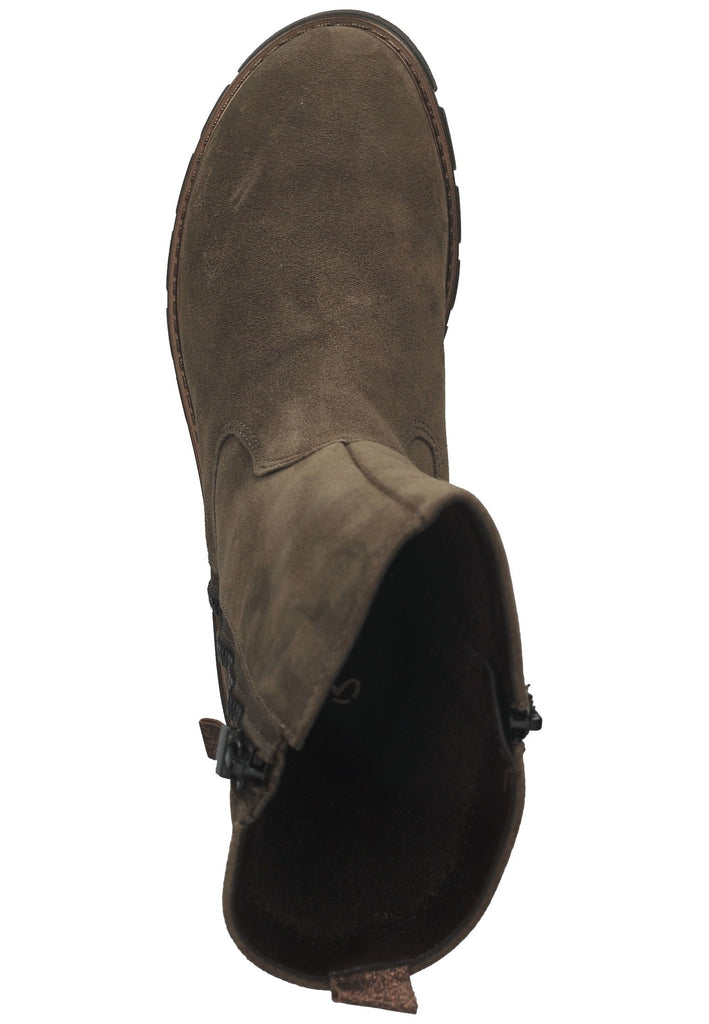 ara Stiefelette Veloursleder Dunkelgrün