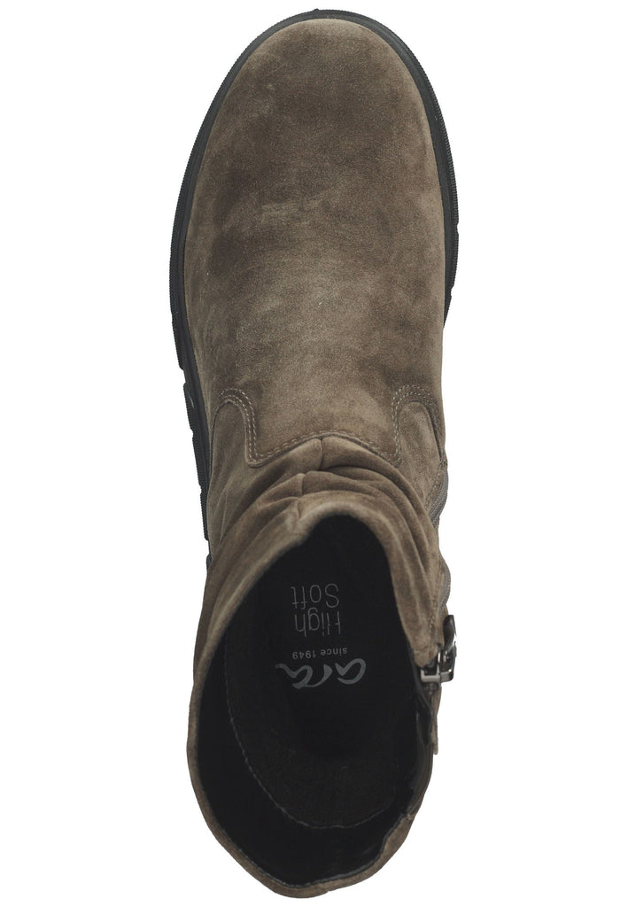 ara Stiefelette Veloursleder Dunkelgrün