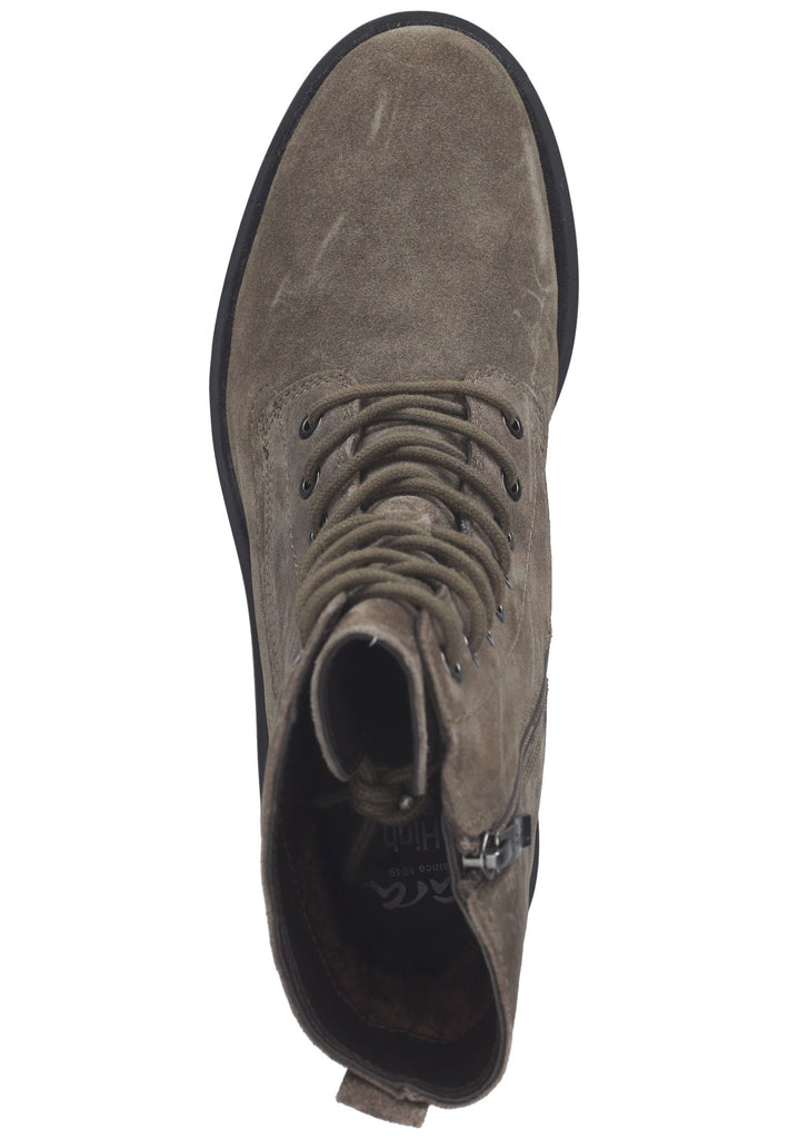 ara Stiefelette Veloursleder Dunkelgrün