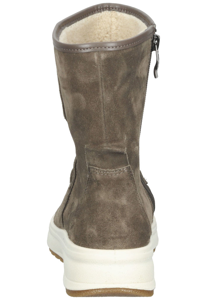 ara Stiefelette Veloursleder Dunkelgrün Warmfutter