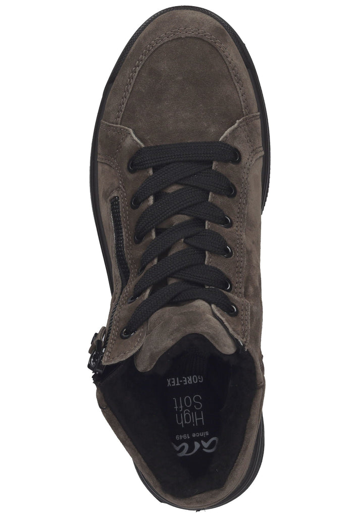 ara Stiefelette Veloursleder Dunkelgrün Warmfutter