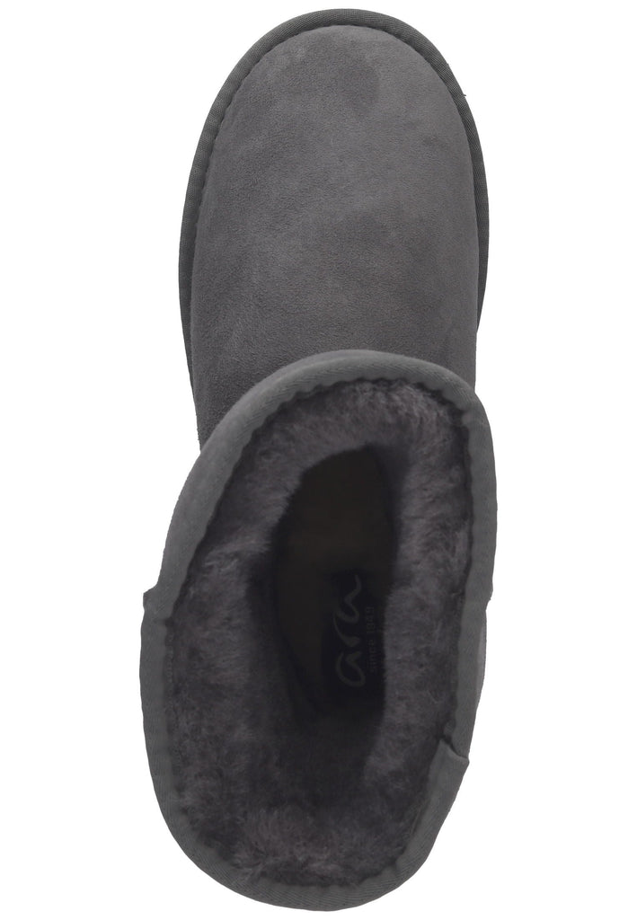 ara Stiefelette Veloursleder Grau Warmfutter