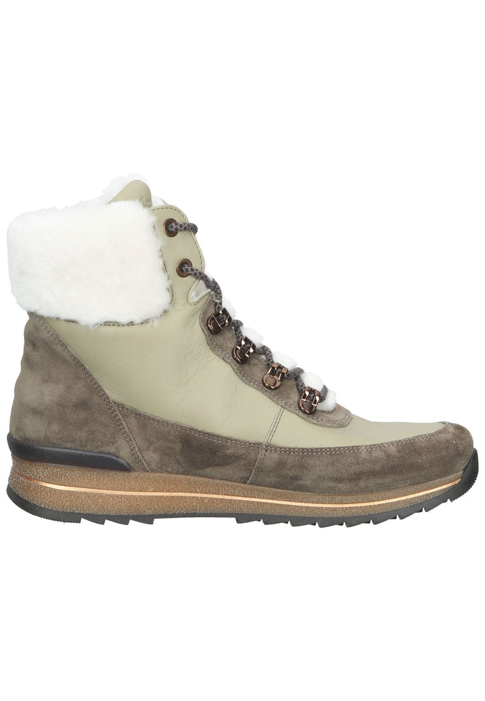 ara Stiefelette Veloursleder Grün/Kombi Warmfutter