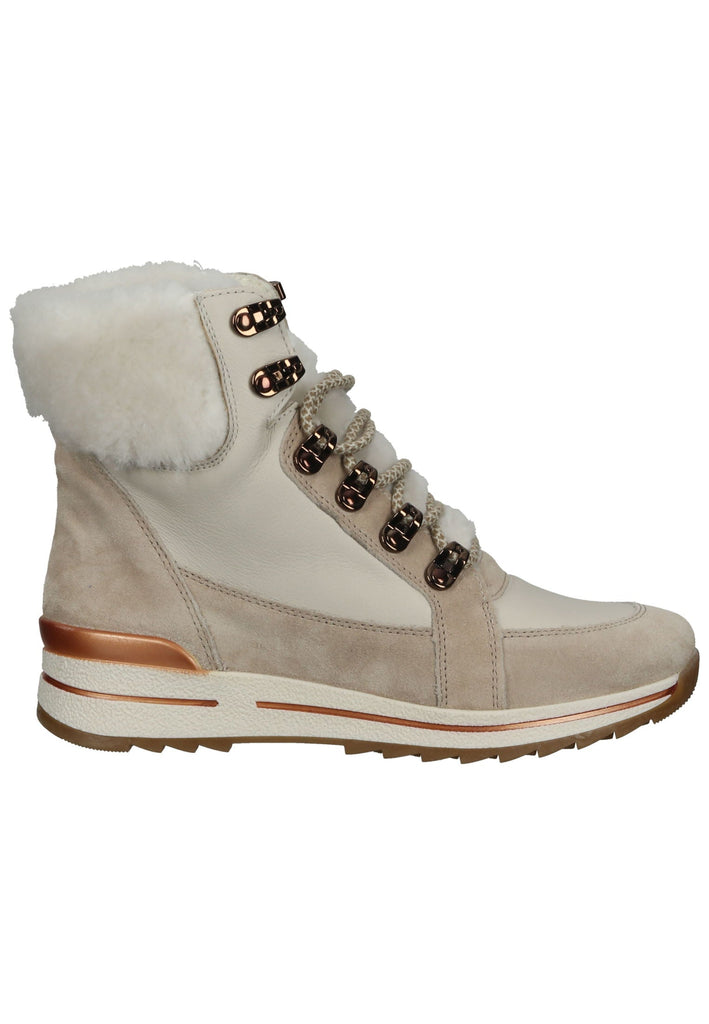 ara Stiefelette Veloursleder Sand Warmfutter