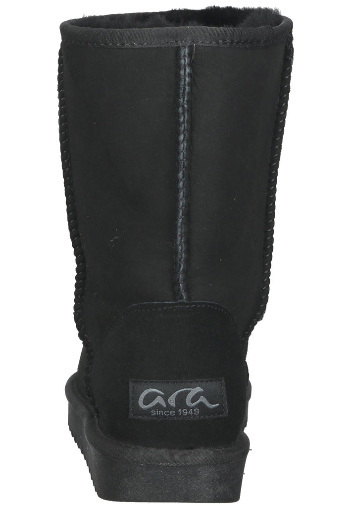 ara Stiefelette Veloursleder Schwarz Warmfutter