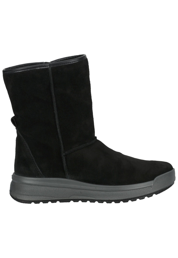 ara Stiefelette Veloursleder Schwarz Warmfutter
