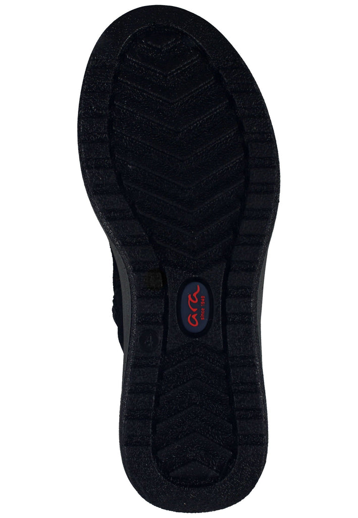ara Stiefelette Veloursleder Schwarz Warmfutter