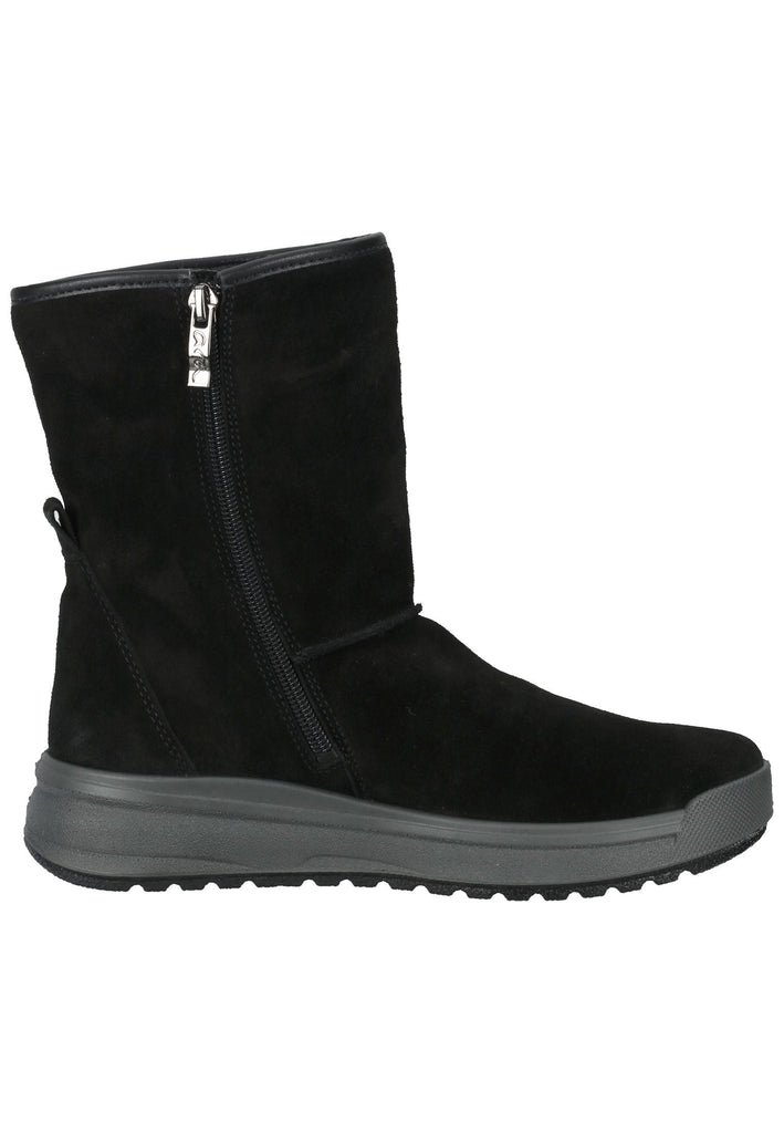 ara Stiefelette Veloursleder Schwarz Warmfutter