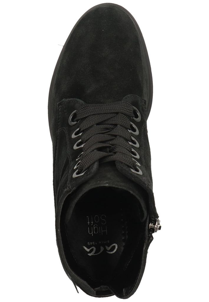 ara Stiefelette Veloursleder Schwarz Warmfutter