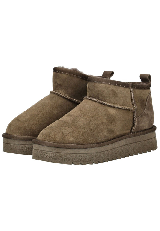 ara Stiefelette Veloursleder Sesam Warmfutter