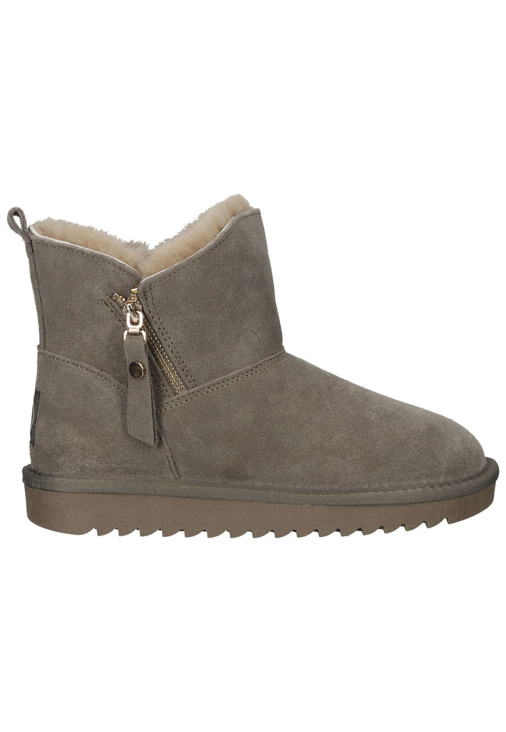 ara Stiefelette Veloursleder Taupe Warmfutter