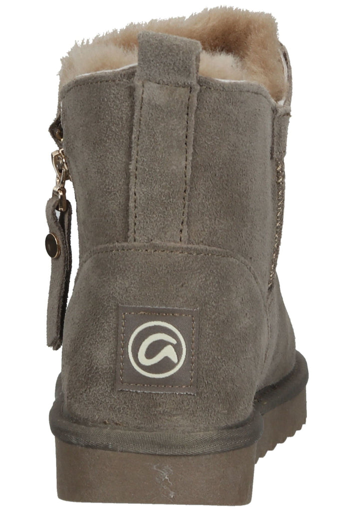 ara Stiefelette Veloursleder Taupe Warmfutter