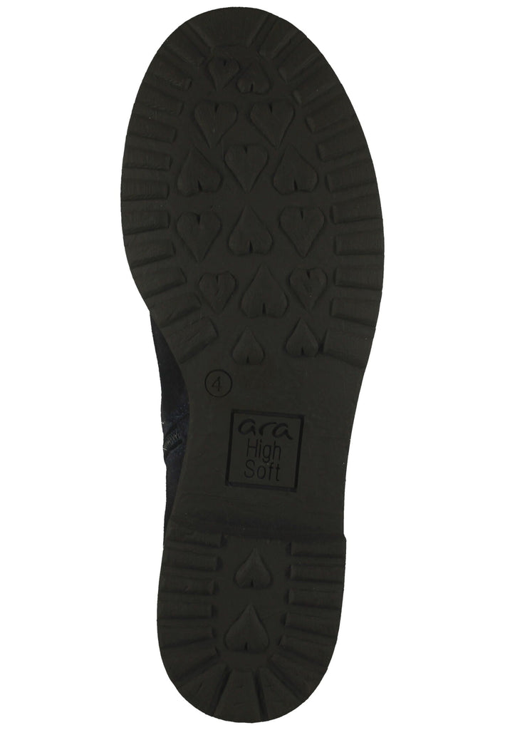 ara Stiefelette Veloursleder/Textil Blau/Braun