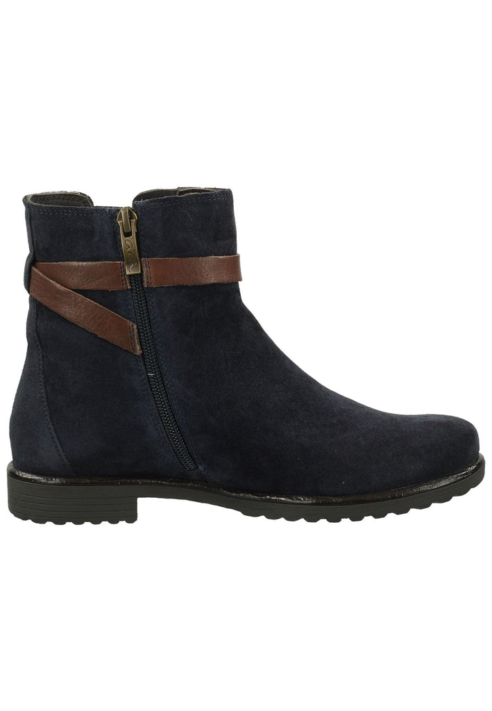 ara Stiefelette Veloursleder/Textil Blau/Braun