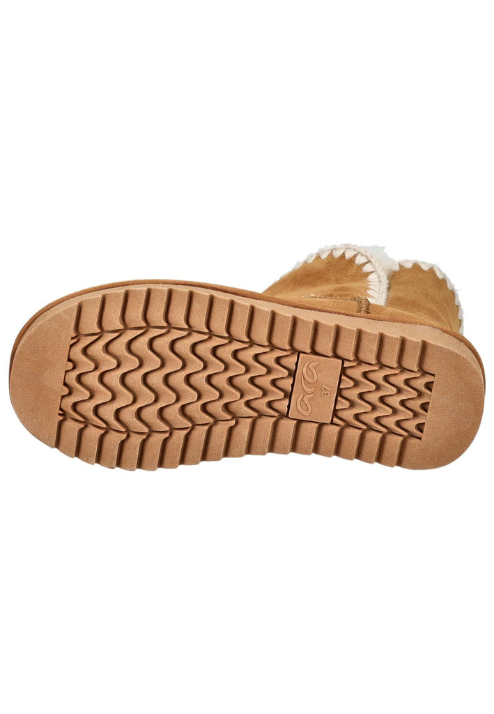 ara Stiefelette Veloursleder/Textil Camel Warmfutter