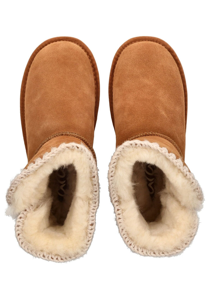 ara Stiefelette Veloursleder/Textil Camel Warmfutter