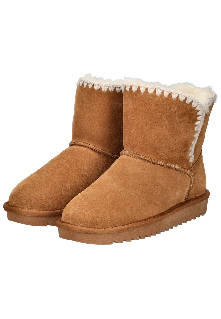 ara Stiefelette Veloursleder/Textil Camel Warmfutter