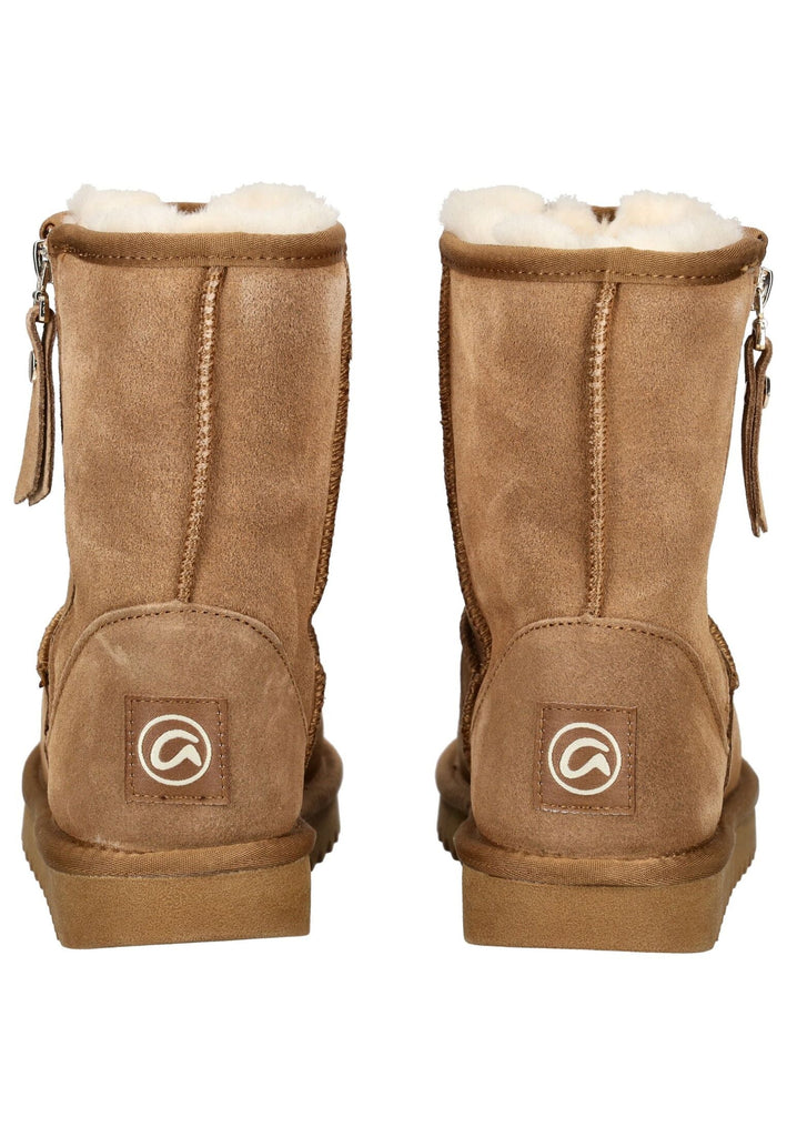 ara Stiefelette Veloursleder/Textil Hellbraun Warmfutter