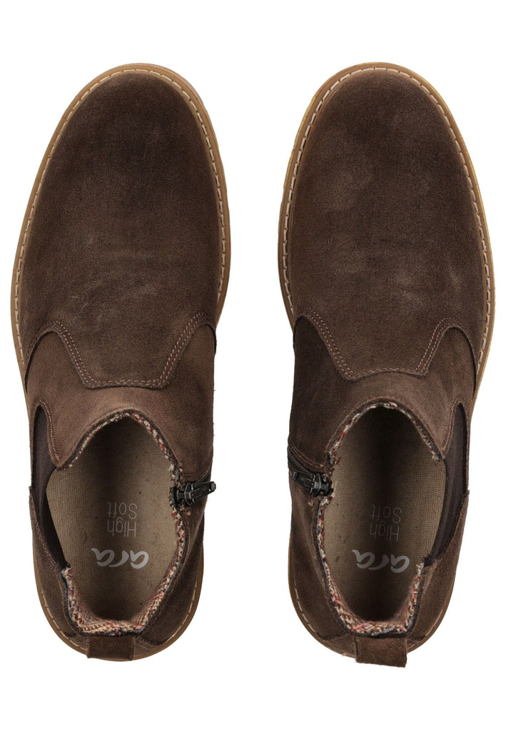 ara Stiefelette Veloursleder/Textil Kastanie