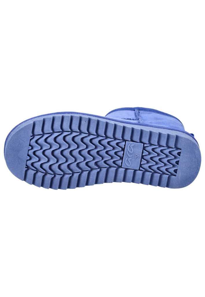 ara Stiefelette Veloursleder/Textil Mittelblau Warmfutter