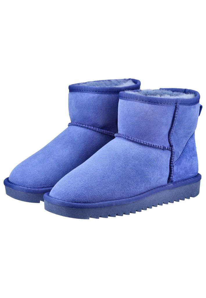 ara Stiefelette Veloursleder/Textil Mittelblau Warmfutter