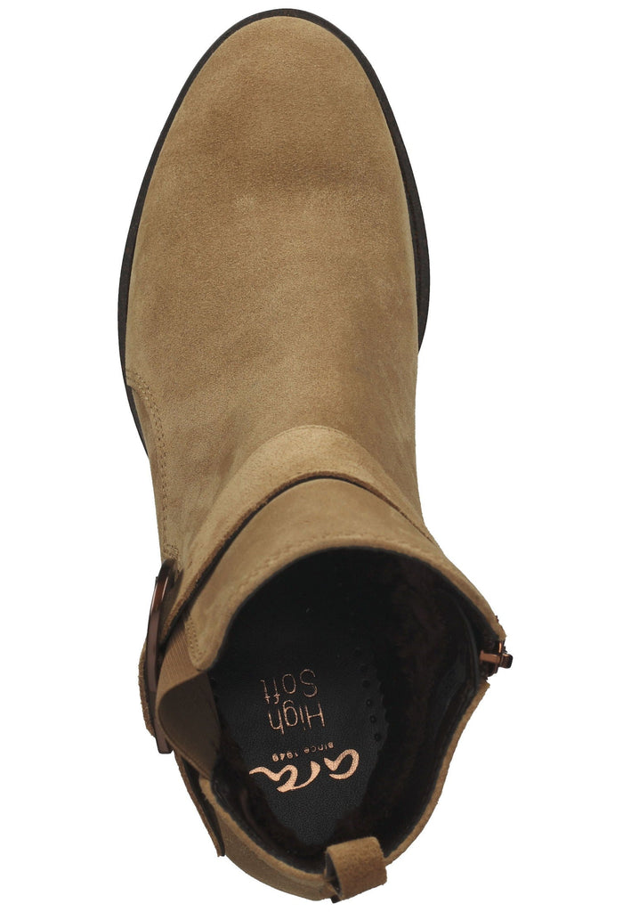 ara Stiefelette Veloursleder Toffee Warmfutter