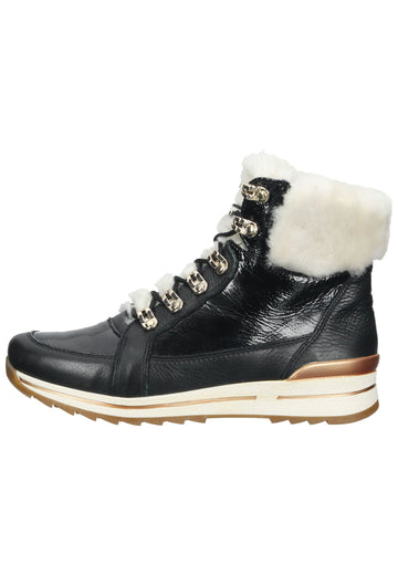 Stiefeletten ara Stiefelette Leder Schwarz Lack Warmfutter