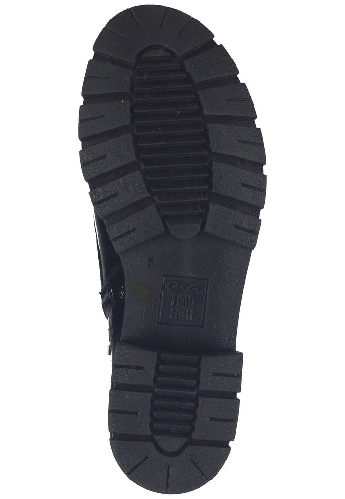 Stiefeletten ara Stiefelette Leder Schwarz Lack Warmfutter