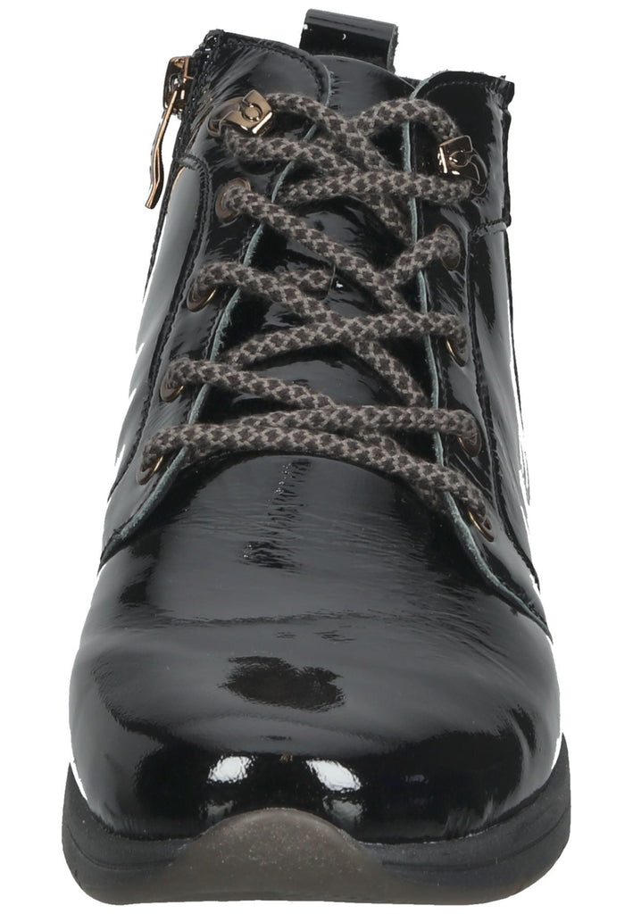 Stiefeletten ara Stiefelette Lederimitat Schwarz Lack Warmfutter