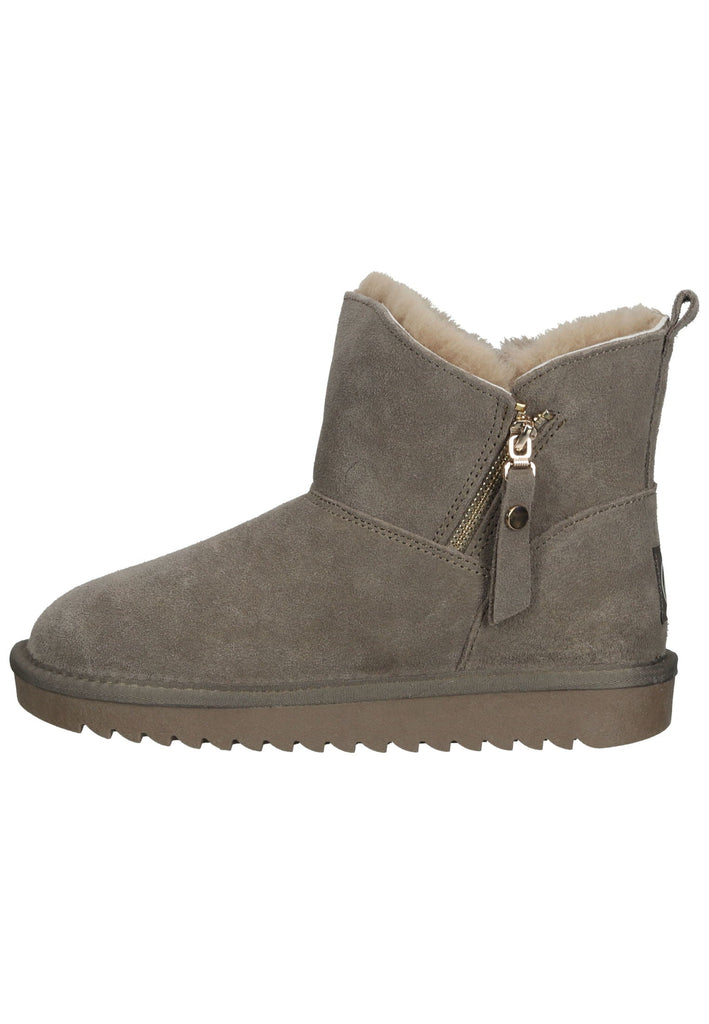 Stiefeletten ara Stiefelette Veloursleder Taupe Warmfutter