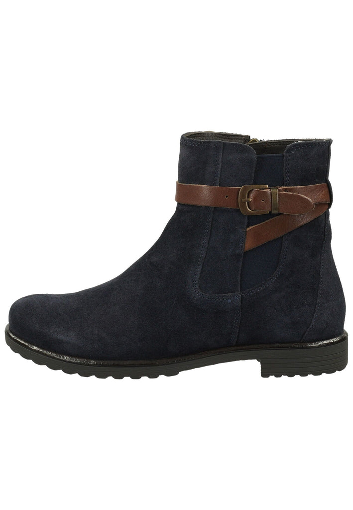 Stiefeletten ara Stiefelette Veloursleder/Textil Blau/Braun