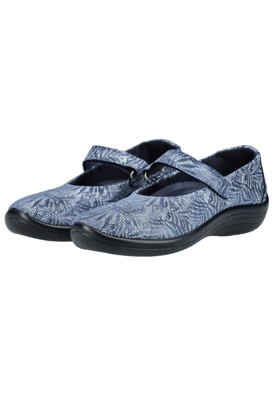 ARCOPEDICO Ballerinas Lederimitat Blau/Schwarz