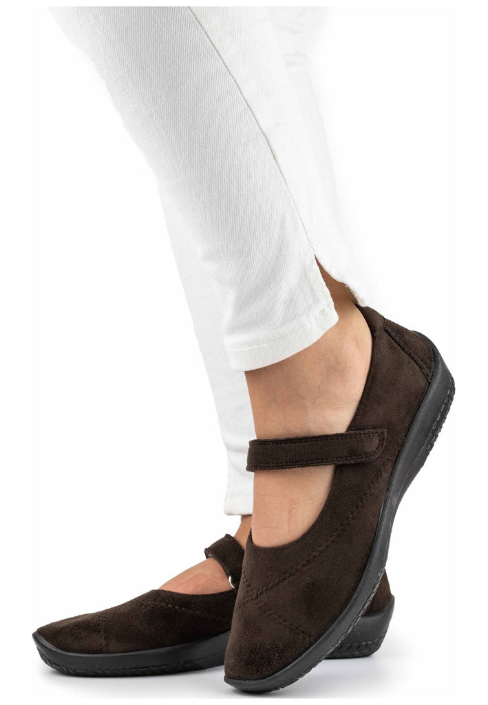 ARCOPEDICO Ballerinas Lederimitat Braun